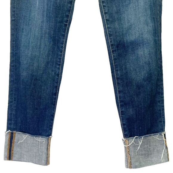 AG Adriano Goldschmied Jeans The Stevie Cuff in Blue Ambit Straight Leg Size 27 - Picture 4 of 13